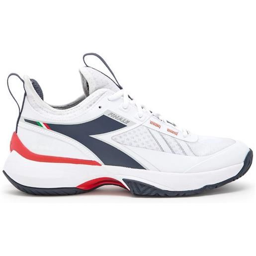 Diadora scarpe da tennis da uomo Diadora finale ag - white/blue corsair/fiery red
