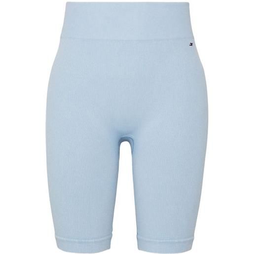 Tommy Hilfiger pantaloncini da tennis da donna Tommy Hilfiger hw seamless washed ribbed shorts - vessel blue
