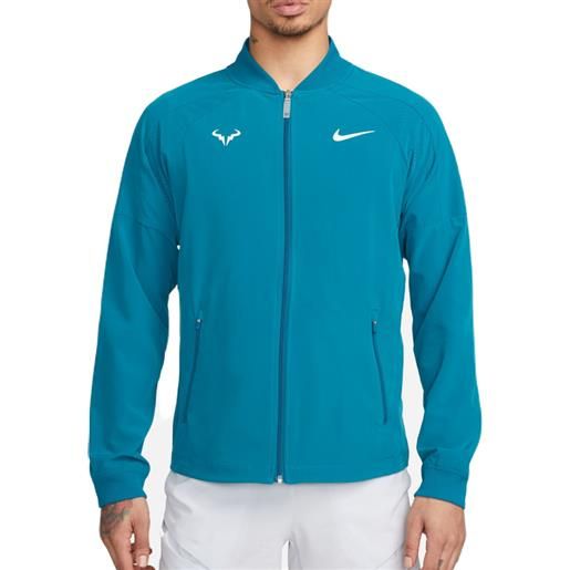 Nike felpa da tennis da uomo Nike court dri-fit rafa jacket - green abyss/white