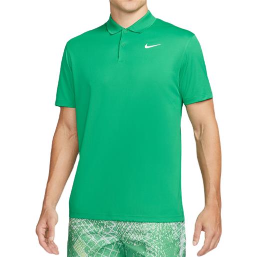 Nike polo da tennis da uomo Nike court dri-fit pique polo - stadium green/white