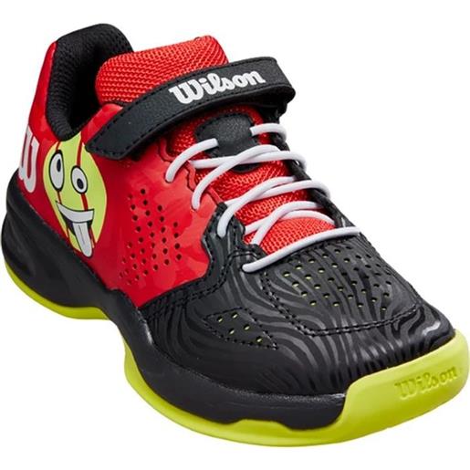 Wilson scarpe da tennis bambini Wilson kaos emo k - wilson red/black/safety yellow