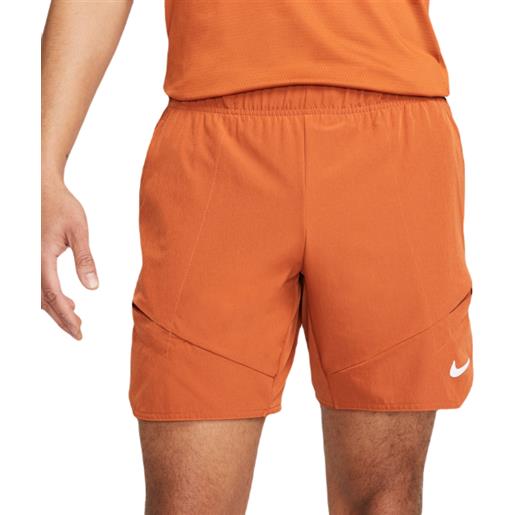 Nike pantaloncini da tennis da uomo Nike dri-fit advantage short 7in - dark russet/white
