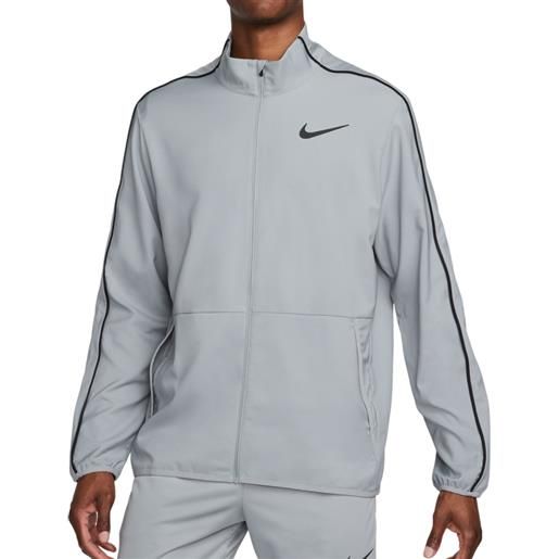 Nike felpa da tennis da uomo Nike dri-fit woven training jacket - particle grey/black/black