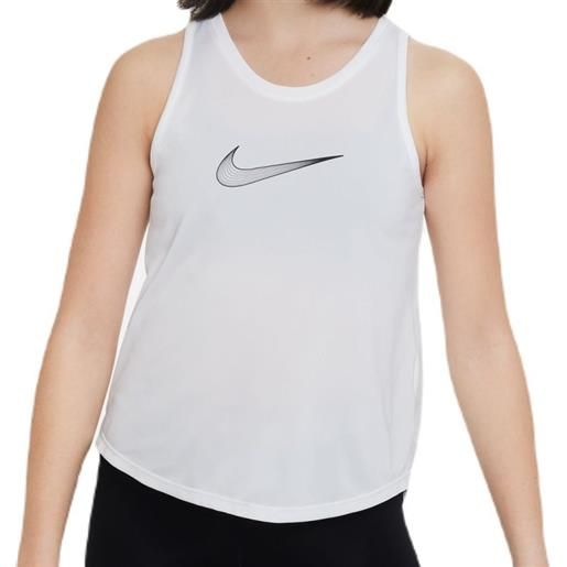 Nike maglietta per ragazze Nike dri-fit one training tank - white/black