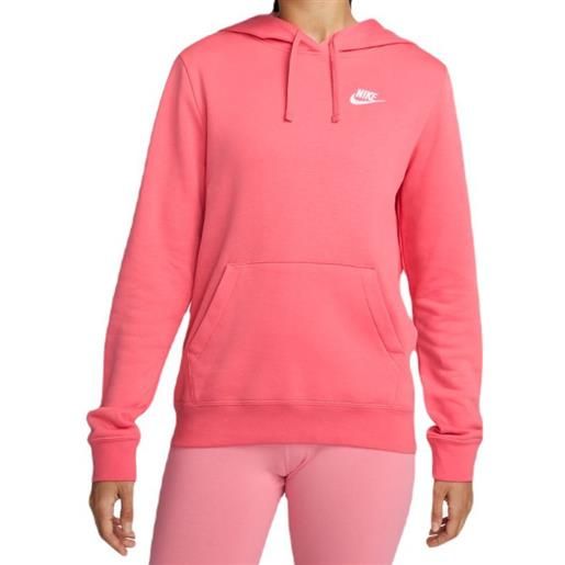 Nike felpa da tennis da donna Nike sportswear club fleece pullover hoodie - sea coral/white