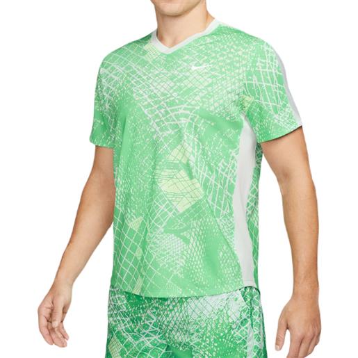 Nike t-shirt da uomo Nike court dri-fit victory novelty top - spring green/barely green/white