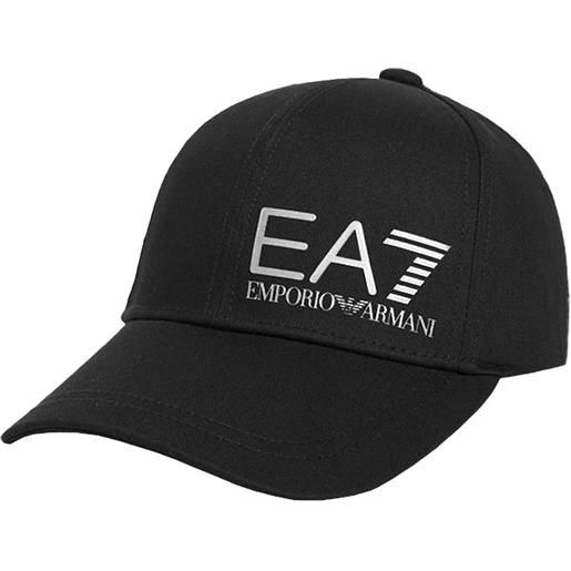 EA7 berretto da tennis EA7 man woven baseball hat - black/silver