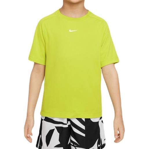 Nike maglietta per ragazzi Nike dri-fit multi+ training top - bright cactus/white