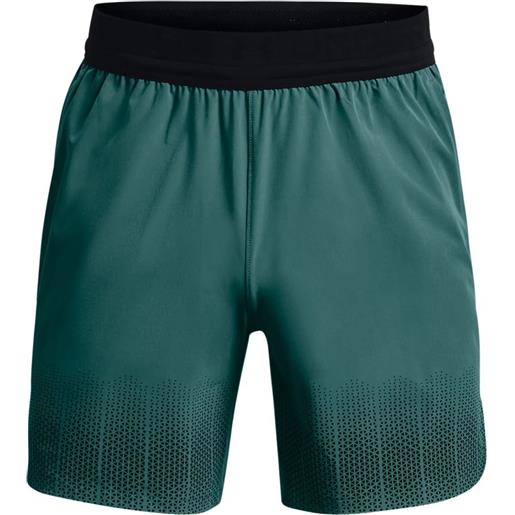 Under Armour pantaloncini da tennis da uomo Under Armour men's ua armor print peak woven shorts - coastal teal/black