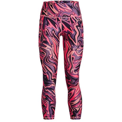 Under Armour leggins Under Armour women's heat. Gear no-slip waistband printed ankle leggings - posh pink/tux purple