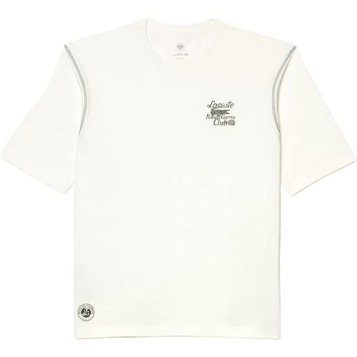 Lacoste t-shirt da uomo Lacoste sport roland garros club edition logo t-shirt - white