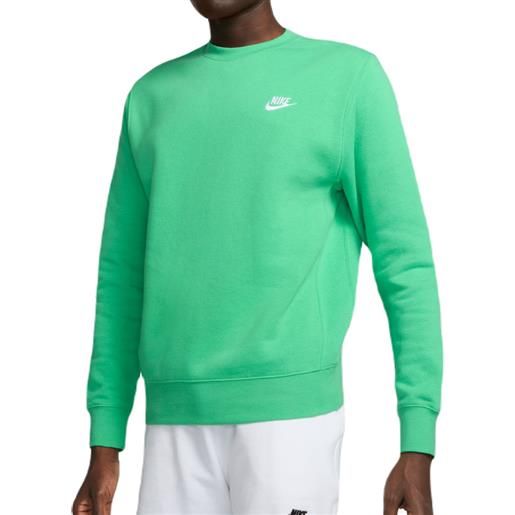 Nike felpa da tennis da uomo Nike swoosh club crew - spring green/white