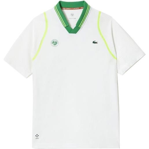 Lacoste polo da tennis da uomo Lacoste sport roland garros edition logo polo shirt - white