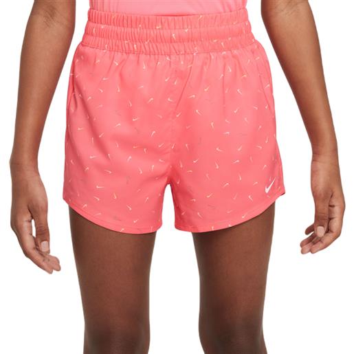 Nike pantaloncini per ragazze Nike dri-fit one high-waisted woven training shorts - sea coral/white