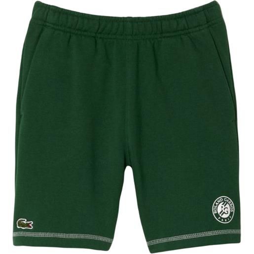 Lacoste pantaloncini per ragazzi Lacoste tennis sport roland garros edition organic cotton shorts - green