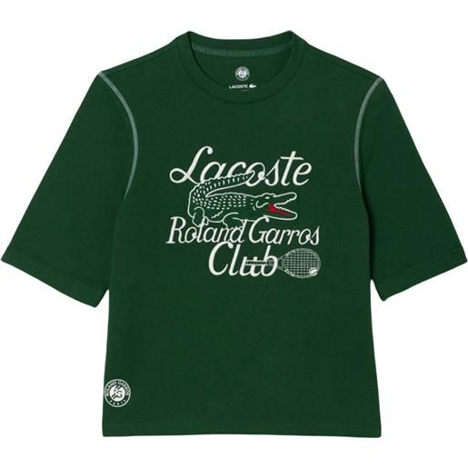 Lacoste maglietta donna Lacoste sport roland garros edition heavy jersey t-shirt - green