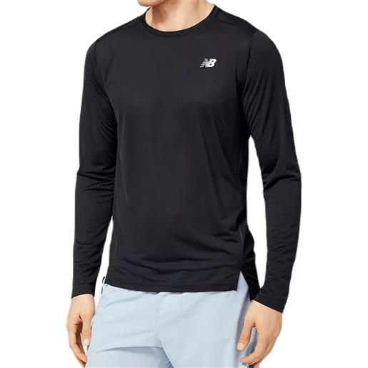 New Balance t-shirt da tennis da uomo New Balance accelerate long sleeve - black