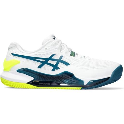 Asics scarpe da tennis da uomo Asics gel-resolution 9 clay - white/restful teal