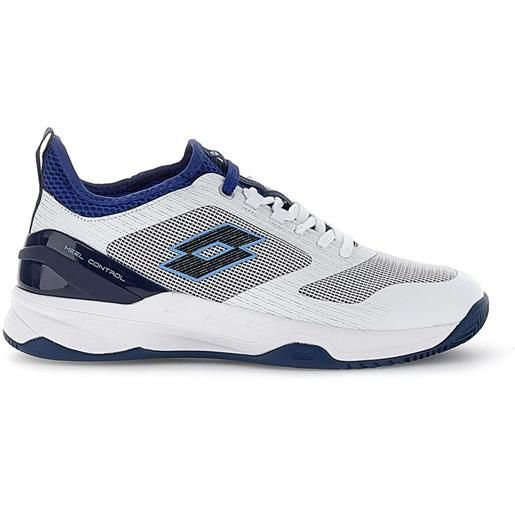 Lotto scarpe da tennis da uomo Lotto mirage 200 clay - all white/blue 295c/royal gem