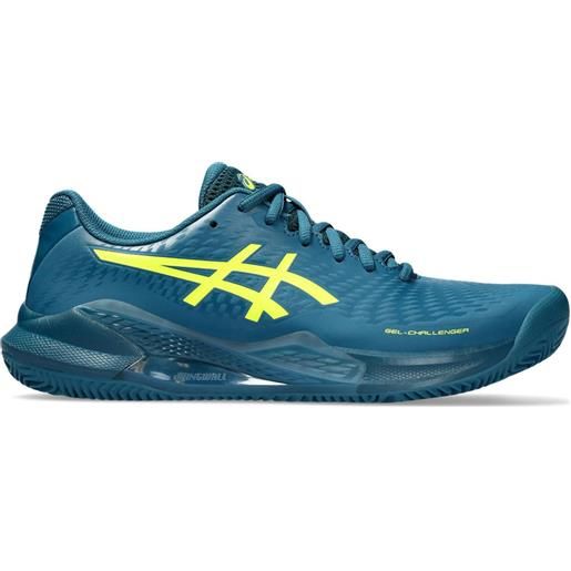 Asics scarpe da tennis da uomo Asics gel-challenger 14 clay - restful teal/safety yellow