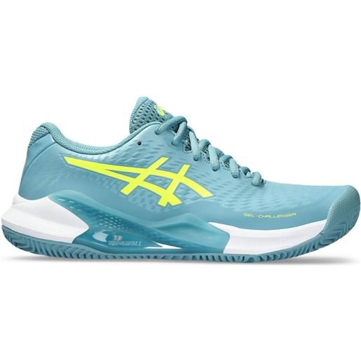 Asics scarpe da tennis da donna Asics gel-challenger 14 clay - gris blue/safety yellow