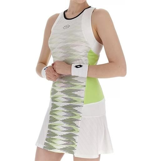 Lotto vestito da tennis da donna Lotto tech i d4 dress - bright white/sharp green