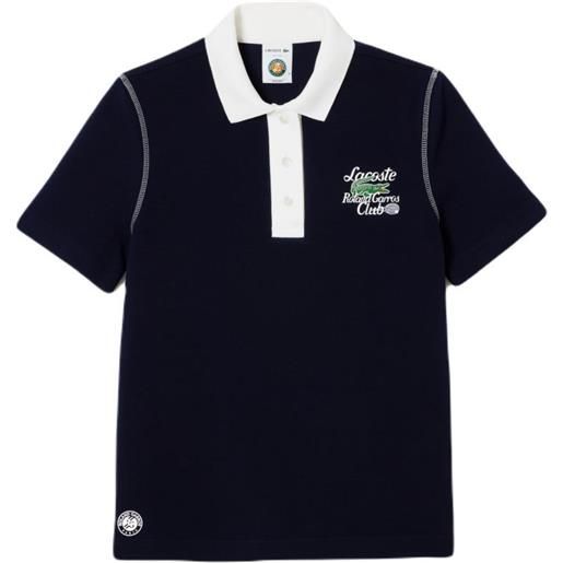 Lacoste polo da donna Lacoste sport roland garros edition cotton pique polo shirt - navy blue/white