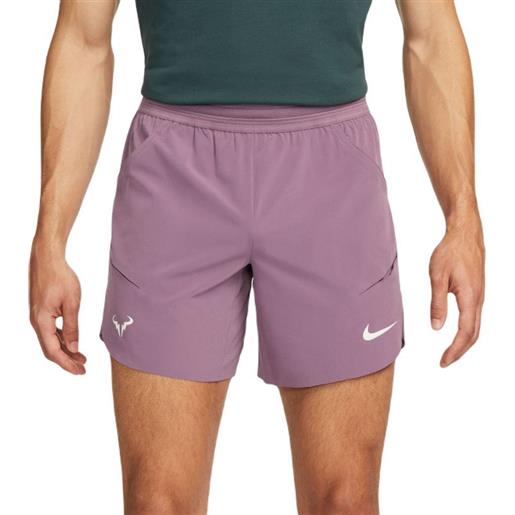 Nike pantaloncini da tennis da uomo Nike dri-fit rafa short - violet dust/green glow/white