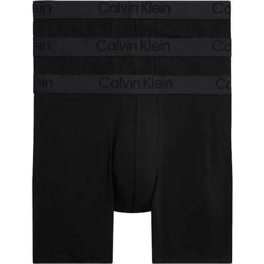 Calvin Klein boxer sportivi da uomo Calvin Klein boxer brief 3p - black/black/black