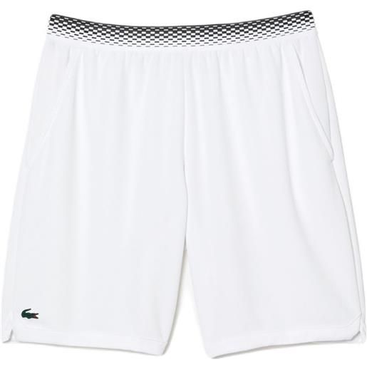 Lacoste pantaloncini da tennis da uomo Lacoste tennis x daniil medvedev mesh shorts - white