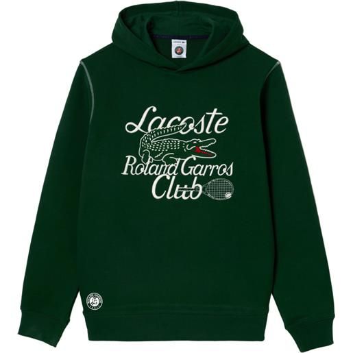 Lacoste felpa da tennis da uomo Lacoste sport roland garros edition hoodie - green