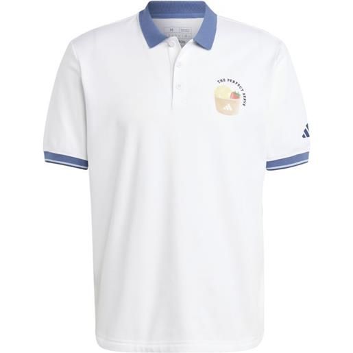 Adidas polo da tennis da uomo Adidas clubhouse classic premium tennis polo shirt - white