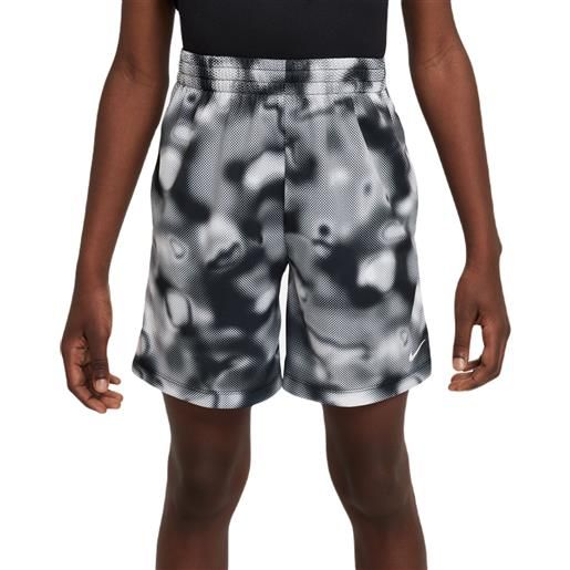 Nike pantaloncini per ragazzi Nike dri-fit multi+ printed training shorts - black/white