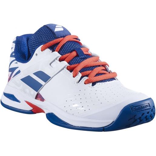 Babolat scarpe da tennis bambini Babolat propulse all court junior boy - white/estate blue
