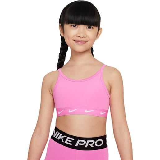 Nike reggiseno per ragazze Nike dri-fit one sports bra - playful pink/white