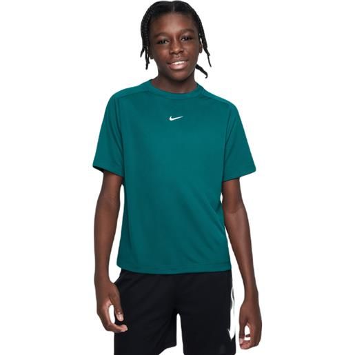 Nike maglietta per ragazzi Nike dri-fit multi+ training top - geode teal/white