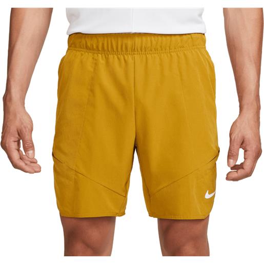 Nike pantaloncini da tennis da uomo Nike dri-fit advantage short 7in - bronzine/lime blast/white