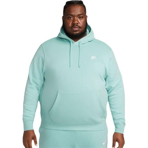 Nike felpa da tennis da uomo Nike sportswear club fleece pullover hoodie - mineral/mineral/white