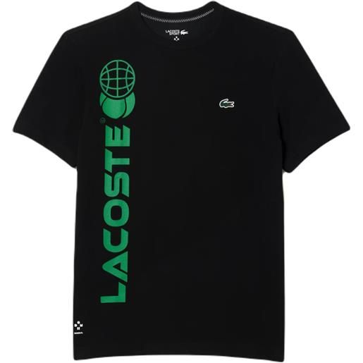 Lacoste t-shirt da uomo Lacoste. Tennis x daniil medvedev regular fit t-shirt - black/green