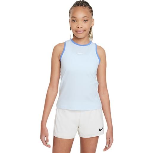 Nike maglietta per ragazze Nike court dri-fit victory tank - blue tint/polar/white