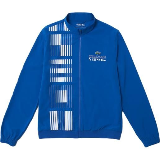 Lacoste felpa da tennis da uomo Lacoste sport x novak djokovic track jacket - blue/white