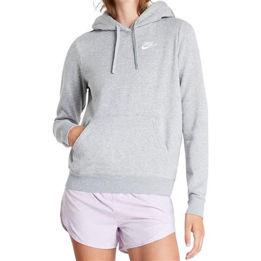 Nike felpa da tennis da donna Nike sportswear club fleece pullover hoodie - dark grey heather/white