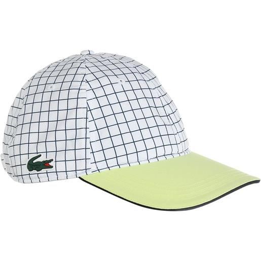 Lacoste berretto da tennis Lacoste hardwearing-lightweight tennis cap - white/lime