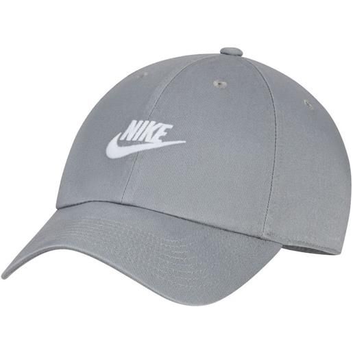 Nike berretto da tennis Nike club unstructured futura wash cap - particle grey/black