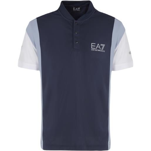 EA7 polo da tennis da uomo EA7 man jersey polo - navy blue