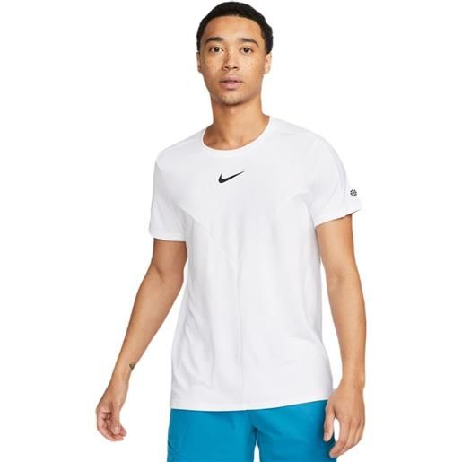 Nike t-shirt da uomo Nike court dri-fit slam tennis top - white/black