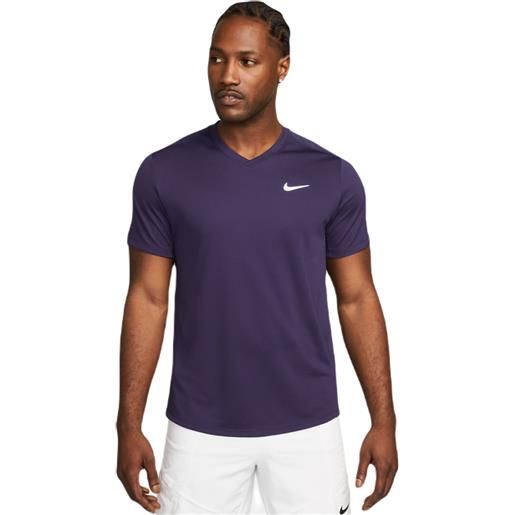 Nike t-shirt da uomo Nike court dri-fit victory - purple ink/purple ink/white