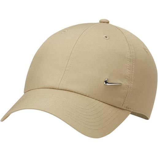Nike berretto da tennis Nike dri-fit club unstructured metal swoosh cap - neutral olive/metalic silver