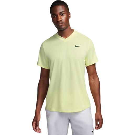 Nike t-shirt da uomo Nike court dri-fit victory - luminous green/luminous green/fir