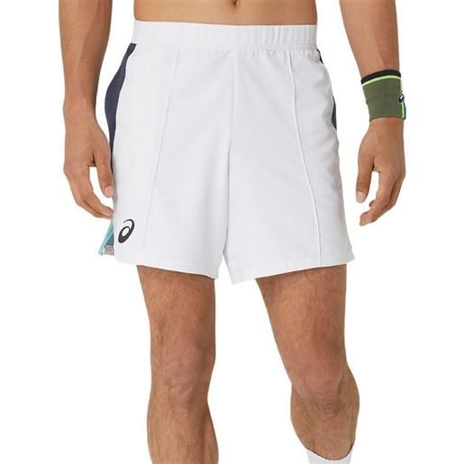 Asics pantaloncini da tennis da uomo Asics match 7in short - brilliant white